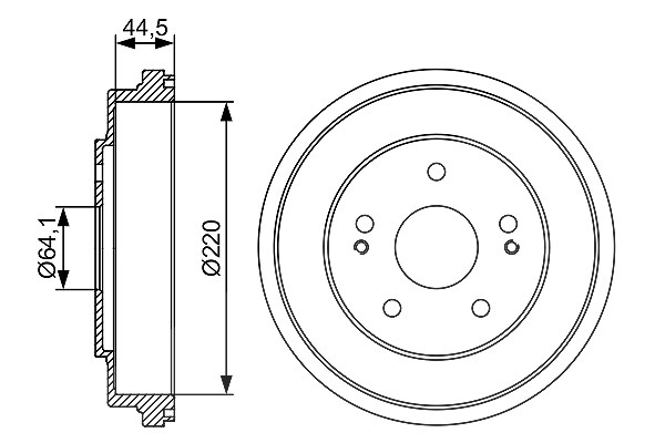 Bosch 1x Bremstrommel [Hersteller-Nr. 0986477147] für Honda