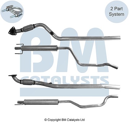 Bm Catalysts Abgasrohr [Hersteller-Nr. BM50154] für Vauxhall, Opel