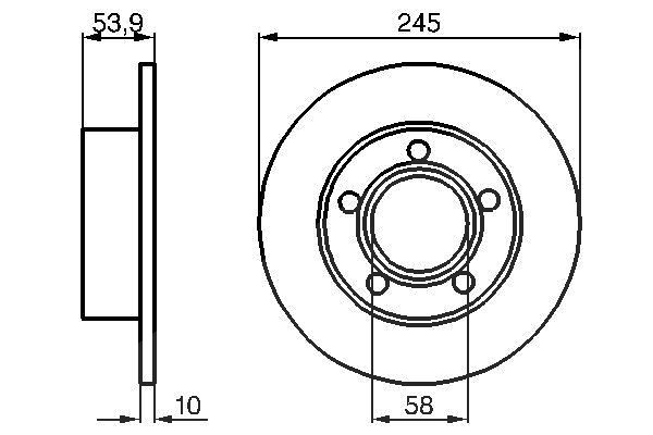 Bosch Bremsscheibe [Hersteller-Nr. 0986478461] für Audi