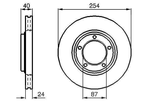 Bosch Bremsscheibe [Hersteller-Nr. 0986478663] für Hyundai