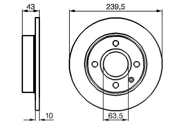 Bosch Bremsscheibe [Hersteller-Nr. 0986478501] für Ford