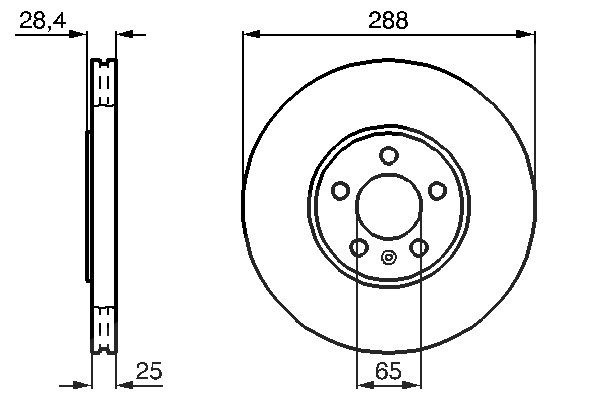 Bosch Bremsscheibe [Hersteller-Nr. 0986478619] für VW