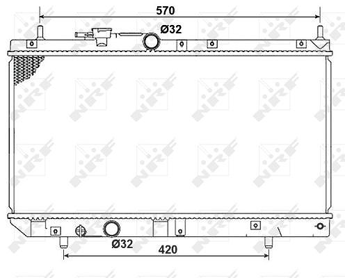 Nrf Kühler, Motorkühlung [Hersteller-Nr. 53277] für Daihatsu