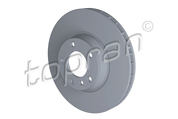 Topran 1x Bremsscheibe Vorderachse Belüftet Rechts [Hersteller-Nr. 111289] für Porsche, Audi, VW