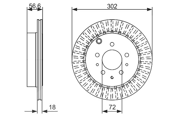 Bosch Bremsscheibe [Hersteller-Nr. 0986479757] für Mazda