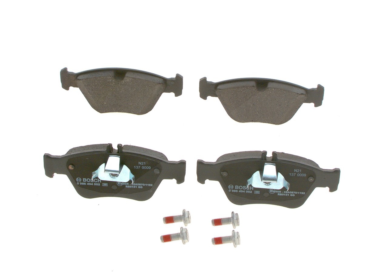 Bosch Bremsbelagsatz, Scheibenbremse [Hersteller-Nr. 0986494002] für Mercedes-Benz