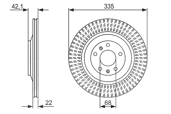 Bosch Bremsscheibe [Hersteller-Nr. 0986479591] für Bentley, Audi, VW