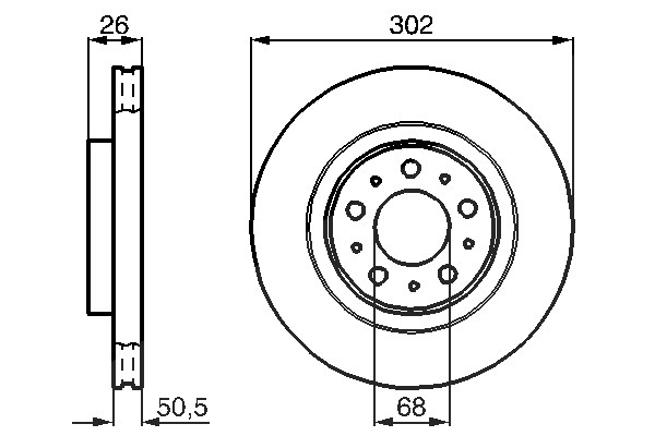Bosch Bremsscheibe [Hersteller-Nr. 0986478454] für Volvo