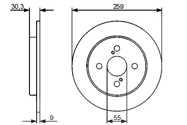 Bosch Bremsscheibe [Hersteller-Nr. 0986479420] für Toyota