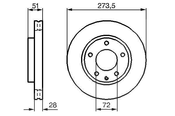 Bosch Bremsscheibe [Hersteller-Nr. 0986479016] für Mazda