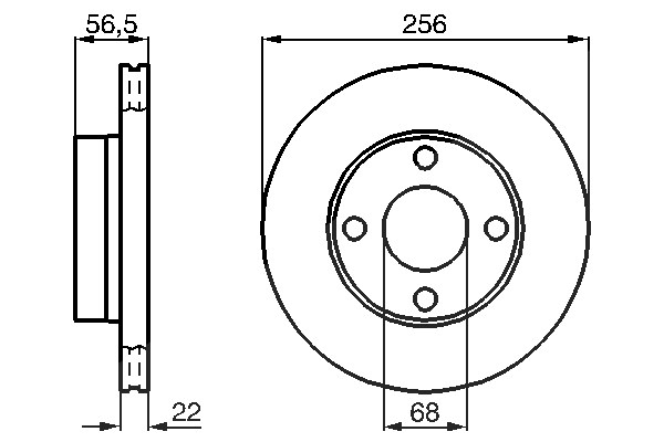 Bosch Bremsscheibe [Hersteller-Nr. 0986478550] für Audi