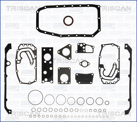 Triscan Dichtungssatz, Kurbelgehäuse [Hersteller-Nr. 595-2591] für Fiat, Iveco, Peugeot, Citroën