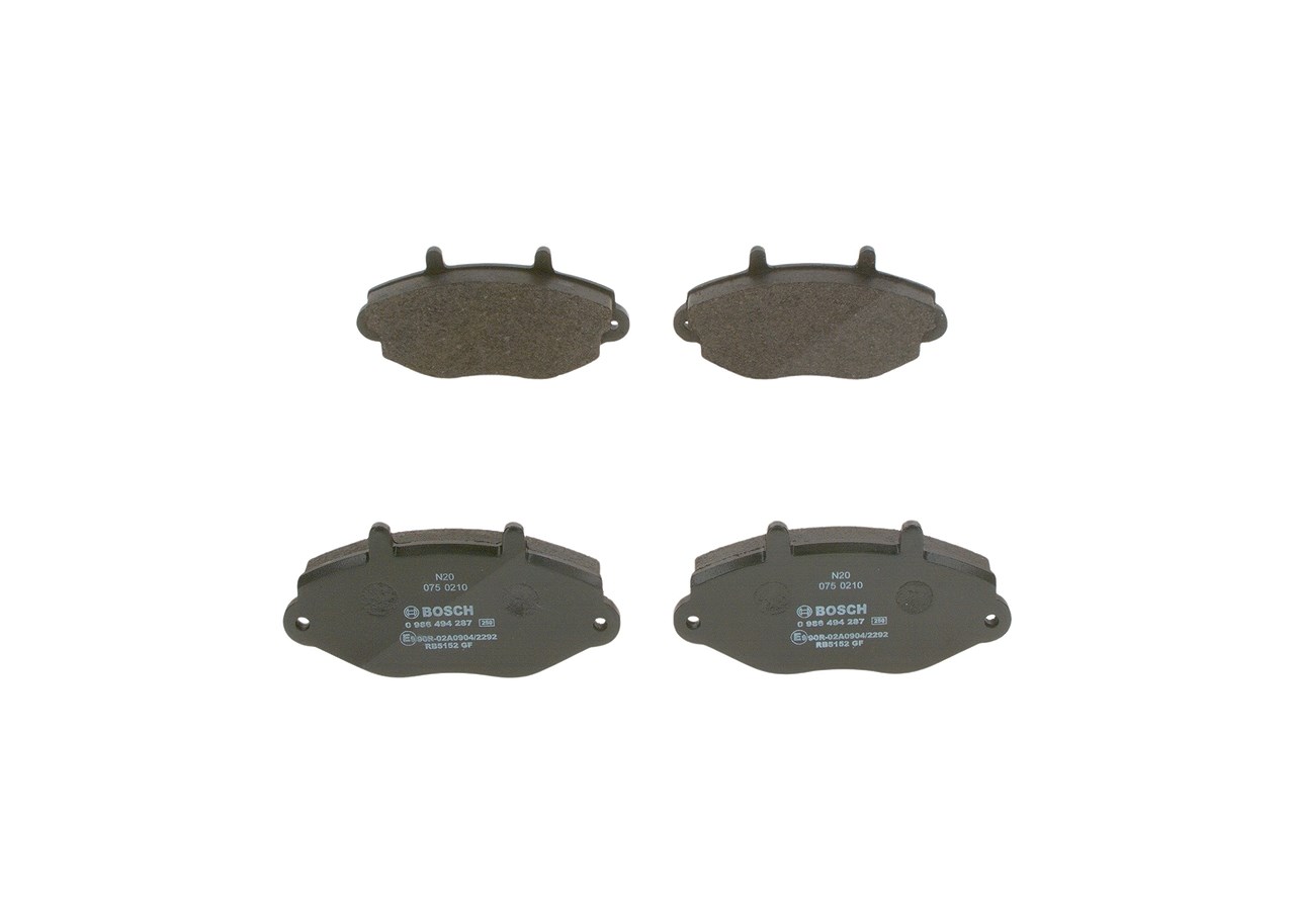 Bosch Bremsbeläge Vorderachse (Satz) [Hersteller-Nr. 0986494287] für Ford