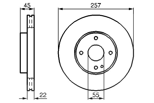 Bosch Bremsscheibe [Hersteller-Nr. 0986478638] für Mazda