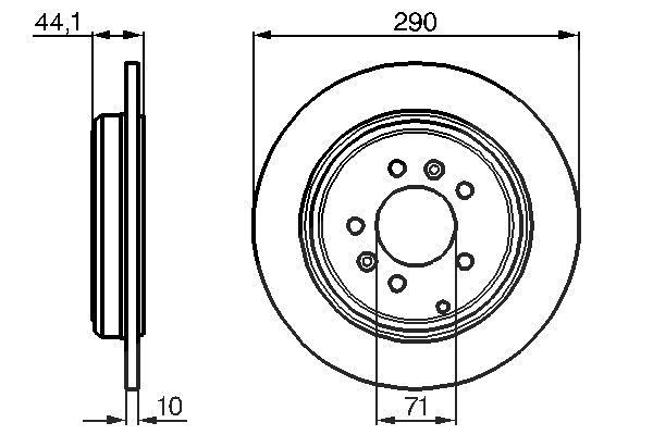 Bosch Bremsscheibe [Hersteller-Nr. 0986478556] für Peugeot