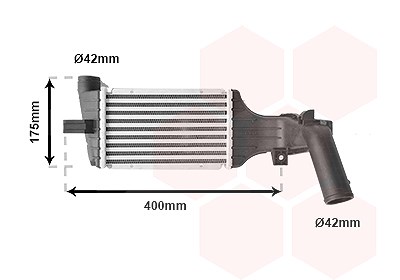 Van Wezel Ladeluftkühler [Hersteller-Nr. 37004325] für Opel