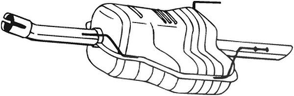 Bosal Endschalldämpfer [Hersteller-Nr. 185-491] für Vauxhall, Opel