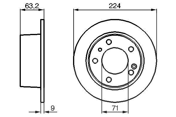 Bosch Bremsscheibe [Hersteller-Nr. 0986478141] für Citroën