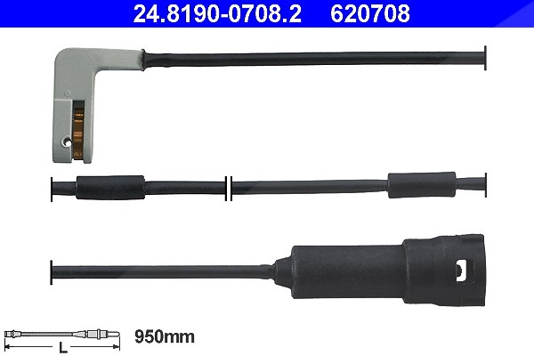 Ate Warnkontakt, Bremsbelagverschleiß [Hersteller-Nr. 24.8190-0708.2] für Vauxhall, Opel