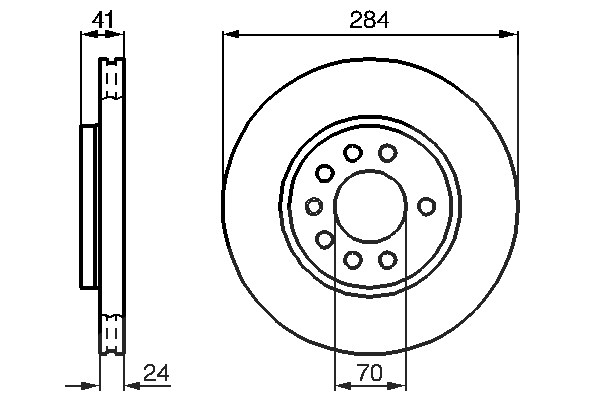Bosch Bremsscheibe [Hersteller-Nr. 0986478717] für Saab, Vauxhall, Opel