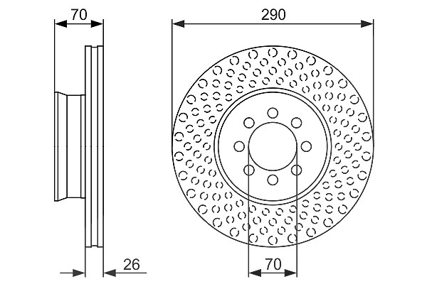Bosch 1x Bremsscheibe [Hersteller-Nr. 0986479602] für Mercedes-Benz