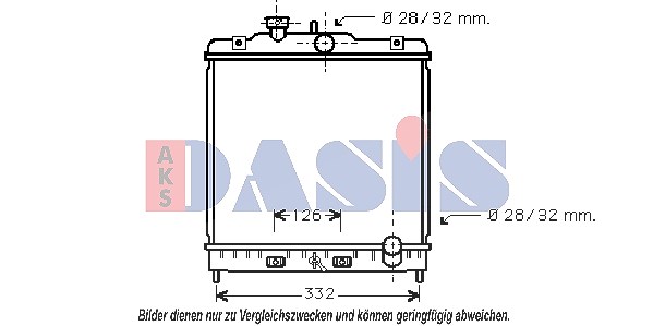 Aks Dasis Kühler, Motorkühlung [Hersteller-Nr. 103002N] für Honda