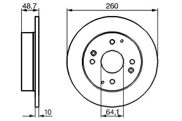 Bosch Bremsscheibe [Hersteller-Nr. 0986478172] für Rover, Honda