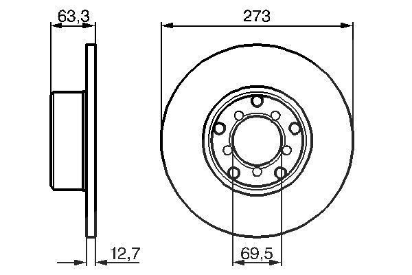 Bosch Bremsscheibe [Hersteller-Nr. 0986478055] für Mercedes-Benz