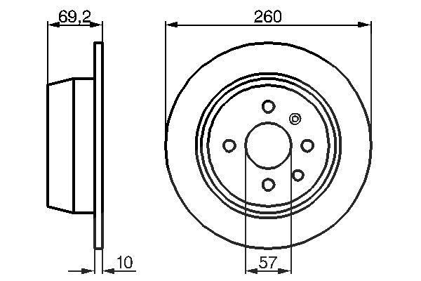Bosch Bremsscheibe [Hersteller-Nr. 0986478086] für Opel, Vauxhall