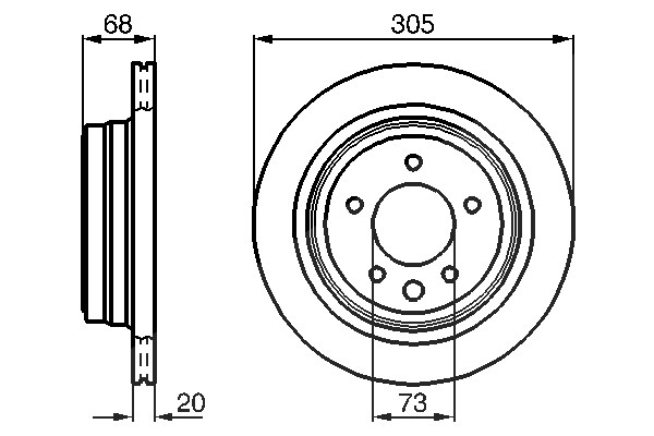 Bosch Bremsscheibe [Hersteller-Nr. 0986478660] für Jaguar, Daimler