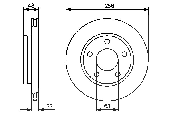 Bosch Bremsscheibe [Hersteller-Nr. 0986479463] für Audi, VW