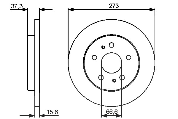 Bosch Bremsscheibe [Hersteller-Nr. 0986479432] für Daihatsu