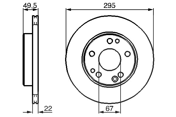 Bosch Bremsscheibe [Hersteller-Nr. 0986478525] für Mercedes-Benz