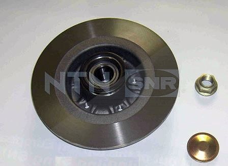 Snr 1x Bremsscheibe mit Radlager Hinterachse [Hersteller-Nr. KF155.83U] für Renault