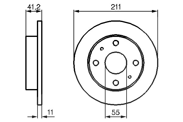 Bosch Bremsscheibe [Hersteller-Nr. 0986479119] für Perodua, Daihatsu