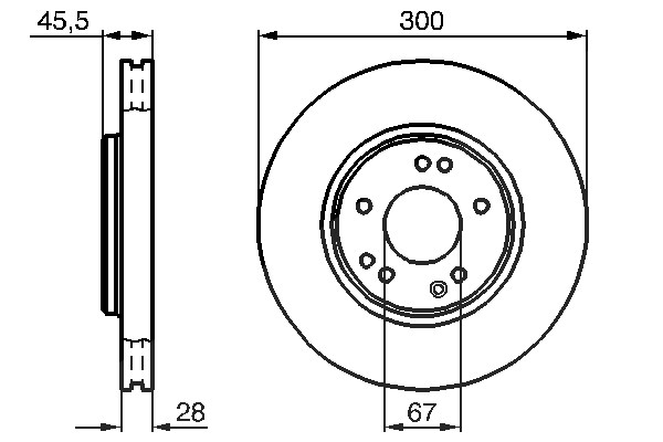 Bosch Bremsscheibe [Hersteller-Nr. 0986478526] für Mercedes-Benz