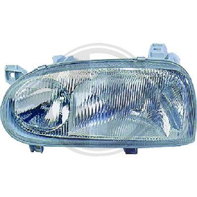 Diederichs Scheinwerfer H1/H1 ohne Stellmotor elektr. LWR [Hersteller-Nr. 2212083] für VW