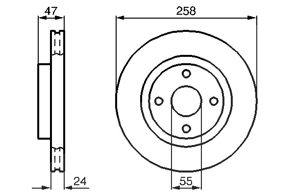 Bosch Bremsscheibe [Hersteller-Nr. 0986478989] für Mazda