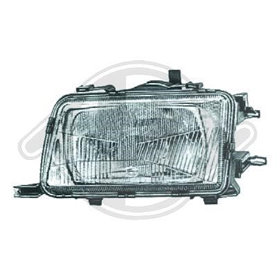 Diederichs Scheinwerfer H4 ohne Stellmotor für LWR [Hersteller-Nr. 1015082] für Audi