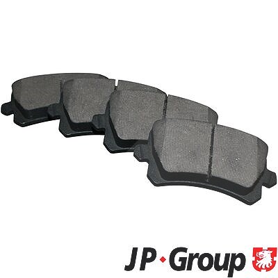 Jp Group Bremsbeläge hinten (Satz) [Hersteller-Nr. 1163706610] für VW, Seat, Audi, Skoda
