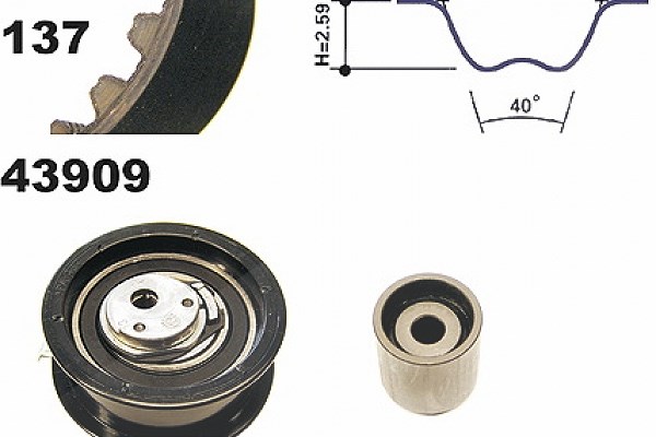 Mapco Zahnriemensatz [Hersteller-Nr. 73808] für Seat, VW, Ford