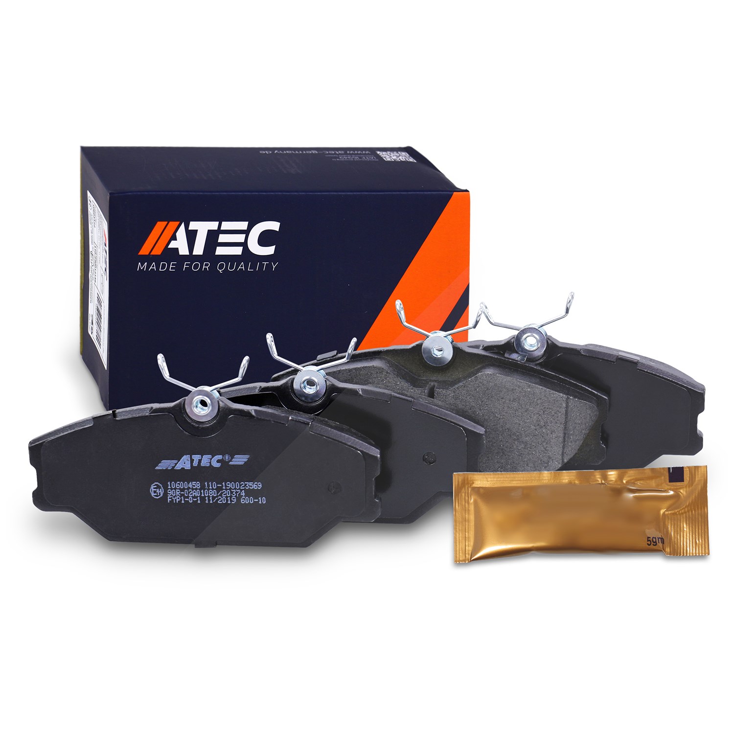 Atec Bremsbeläge vorne (Satz) [Hersteller-Nr. 10600458] für Renault