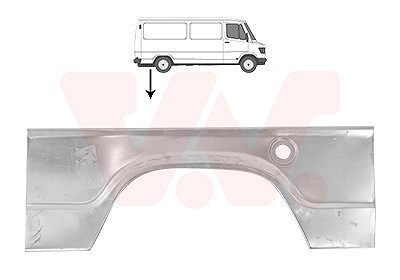 Van Wezel Radlauf, hinten, L=136,5cm [Hersteller-Nr. 3070148] für Mercedes-Benz