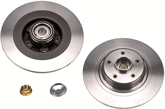 Trw 1x Bremsscheibe mit Radlager Hinterachse [Hersteller-Nr. DF4413BS] für Renault