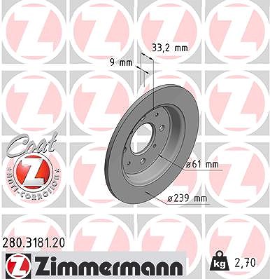Zimmermann Bremsscheibe [Hersteller-Nr. 280.3181.20] für Honda