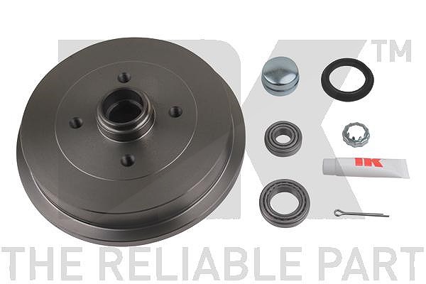 Nk 1x Bremstrommel mit Radlager Hinterachse [Hersteller-Nr. 254730] für Skoda, Seat, VW, Audi