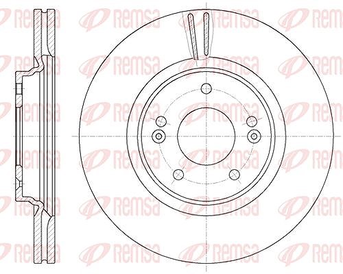 Kawe 1x Bremsscheibe Vorderachse belüftet [Hersteller-Nr. 6178110] für Hyundai, Kia