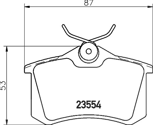 Don Bremsbelagsatz Hinterachse [Hersteller-Nr. PCP1000] für Seat, Ford, VW, Skoda, Audi, Fiat, Shuanghuan, Peugeot, Citroën, Mg, Lancia, Ds