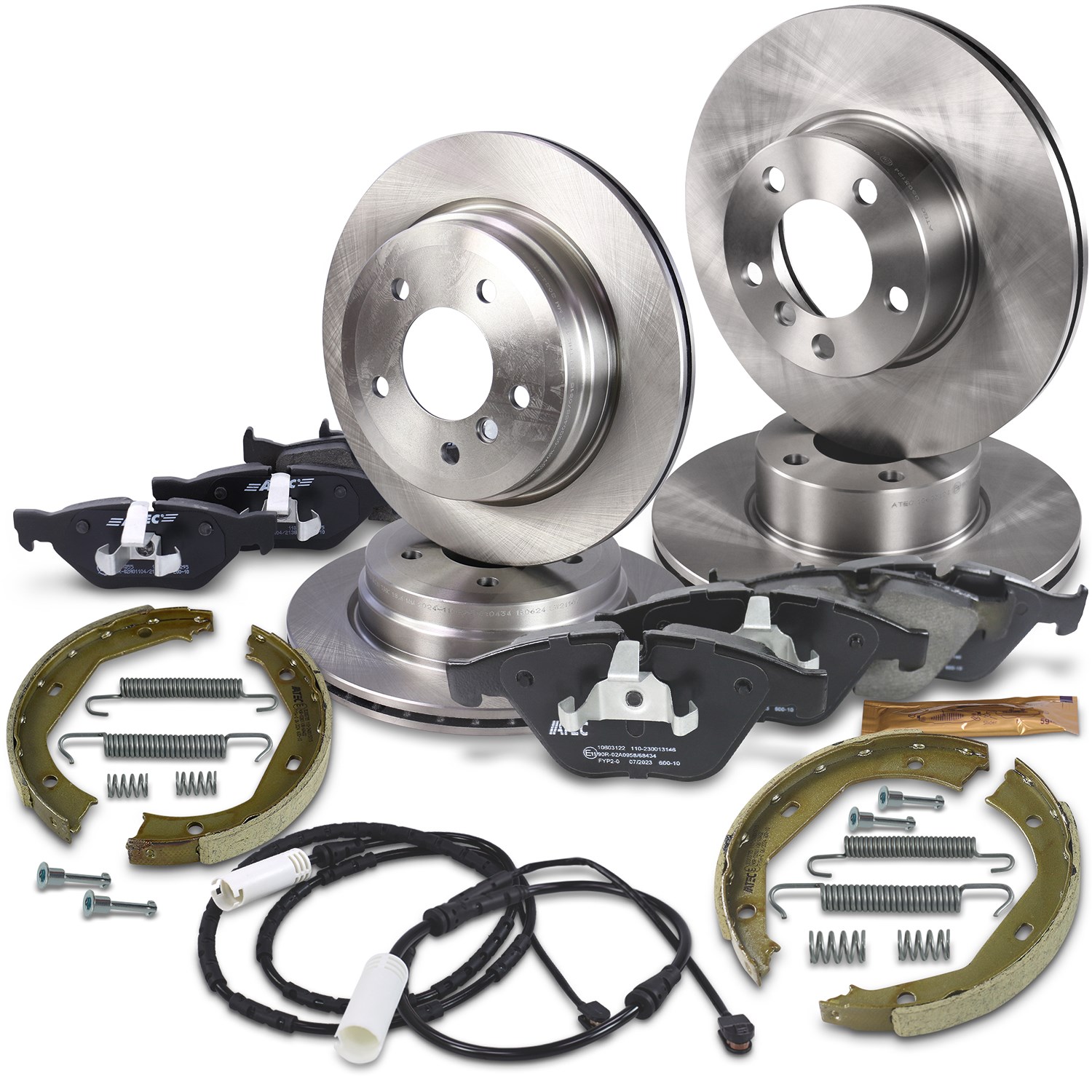 Bestprice Komplettset Bremsscheiben+Bremsbeläge Vorne+Hinten [Hersteller-Nr. 10604217] für BMW