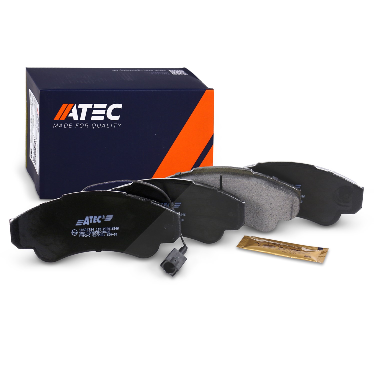 Atec Bremsbeläge vorne (Satz) [Hersteller-Nr. 10604384] für Citroën, Peugeot, Fiat